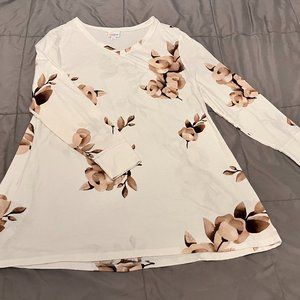 Women's Long Sleeve Floral Top